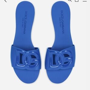Dolce & Gabbana Blue Women's Slide Sandals